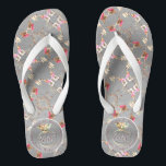 16th Wedding Anniversary Peridot,Wax, & Statice Flip Flops<br><div class="desc">So,  she needs flip flops AND it's their 16th wedding anniversary? Then perhaps my wax candle,  peridot and statice flower graphics might be just the thing you're looking for!</div>