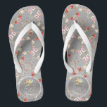 16th Wedding Anniversary Peridot,Wax, & Statice Flip Flops<br><div class="desc">So,  she needs flip flops AND it's their 16th wedding anniversary? Then perhaps my wax candle,  peridot and statice flower graphics might be just the thing you're looking for!</div>