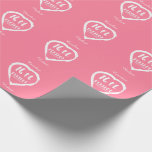 16th Wedding anniversary traditional peridot Wrapping Paper<br><div class="desc">If you would like any help customising this design please contact me,  there is an ask this designer button,  just below this text. Aromantic heart brush stroke design for people celebrating 16th wedding anniversary. Peridot gemstone is the traditional gift for this occasion.</div>