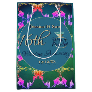 16th Wedding Wax, Statice Flower Gift Bag