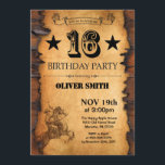 16th Western Birthday Invitation<br><div class="desc">16th Western Birthday Invitation. Cowboy Horse Wild West Theme Birthday Party. Rustic Wood Country Background. For further customisation,  please click the "Customise it" button and use our design tool to modify this template.</div>