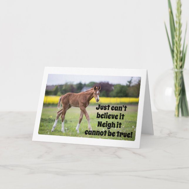 **16TH** WISHES FROM A VERY "COOL HORSE" CARD (Front)