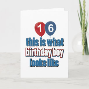 16th year birthday designs card