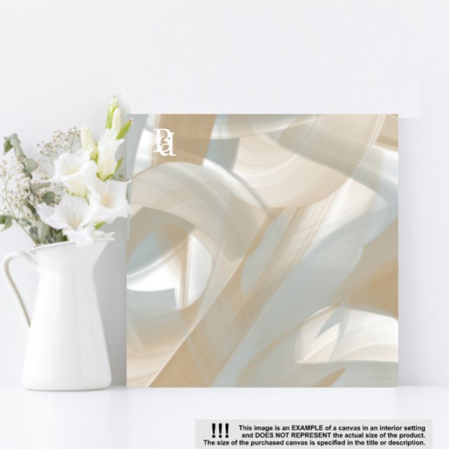 16x16" Sandy Tornado Trend Abstract Art Beige Canvas Print (Creator Uploaded)