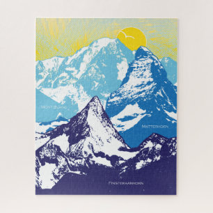 16x20 Alpine Peaks Puzzle for Colorblind People