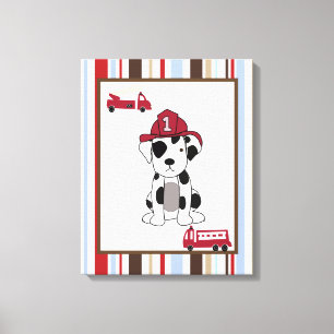 16x20 Canvas Art Nursery Print Nojo Fire Engine