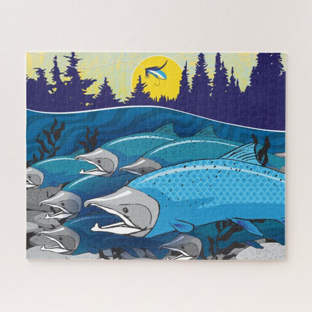 16x20 Fishing Puzzle for Colorblind People (Horizontal)