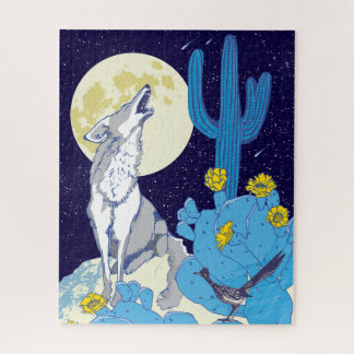 16x20 Howling Coyote Puzzle for Colorblind People