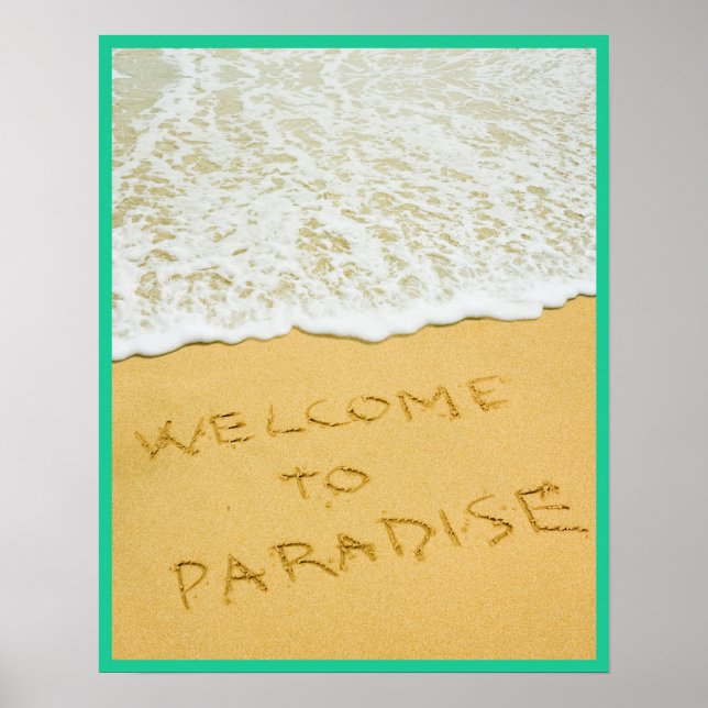 16x20 Paradise Beach Wall Art (Front)