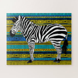 16x20 Zebra Puzzle for Colorblind Kids (56 pieces)
