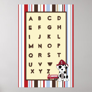 16x24 Nursery Art ABC Chart Nojo Jungle Tales