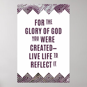 16x24 Purple Marble Art Print Semi Gloss