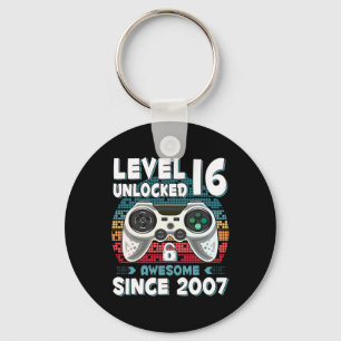 16yr Bday Son Boy Funny Gamer 16th 16 Year Old Bir Key Ring
