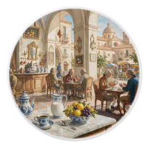 1700’s Sicilian Style Palermo Coffee House Ceramic Knob