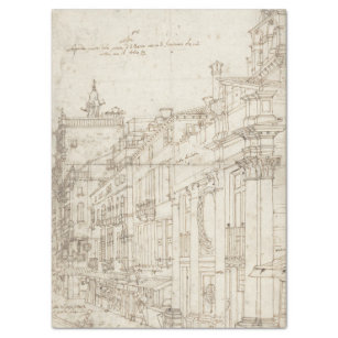1700s ITALIAN ARCHITECTURAL DRAWINGS Tissue Paper