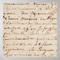 1700s Vintage French Script Grunge Parchment Paper