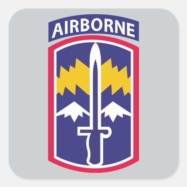171st Infantry Brigade - Airborne Square Sticker (Front)