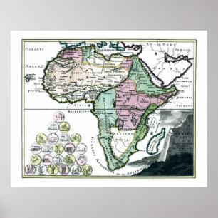 1720 Africa Vetus Map Poster