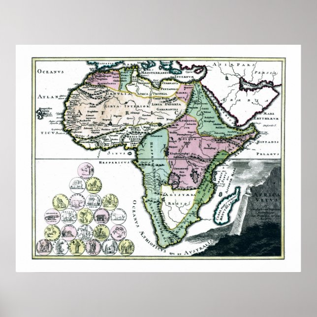 1720 Africa Vetus Map Poster (Front)