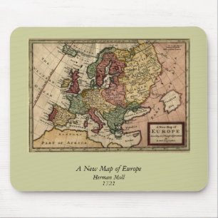 1721 Map of Europe Mouse Mat