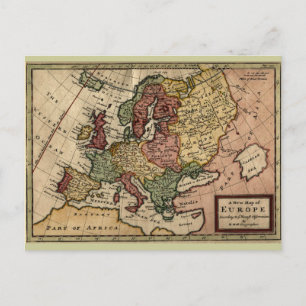 1721 Map of Europe Postcard