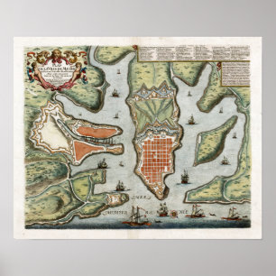1725 Malta Map Poster