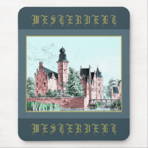 1729 A. de Haen Dutch Kasteel WESTERVELT Mouse Mat