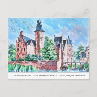 1729 A. de Haen Dutch Kasteel WESTERVELT Postcard