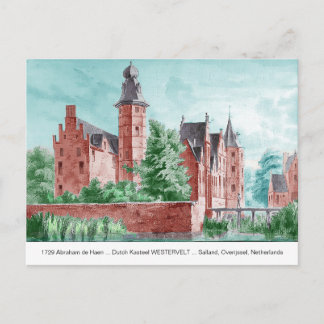1729 A. de Haen Dutch Kasteel WESTERVELT Postcard