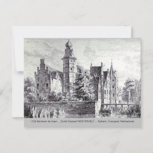 1729 A. de Haen Dutch Kasteel WESTERVELT Postcard