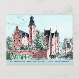 1729 A. de Haen Dutch Kasteel WESTERVELT Postcard