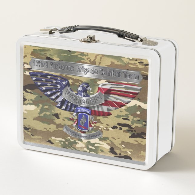 173rd Abn Brigade “Proud To Have Served” Metal Lunch Box (Front)