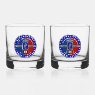 173rd Airborne Brigade Afghanistan Veteran  Whiskey Glass