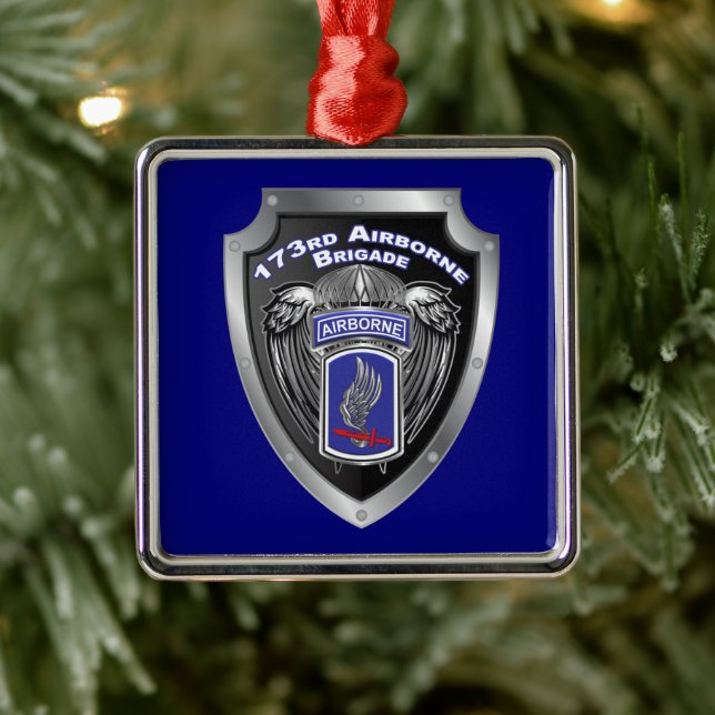173rd Airborne Brigade Christmas Metal Tree Decoration (Tree)