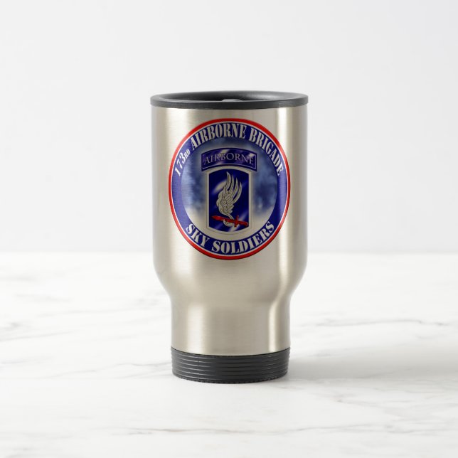 173rd Airborne Brigade Combat Team 002 Travel Mug (Center)