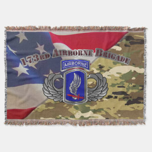 173rd Airborne Brigade Throw Blanket