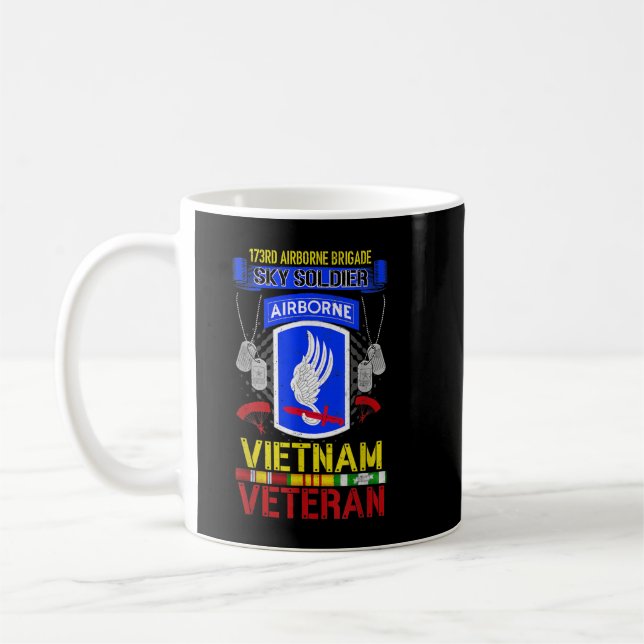 173rd Airborne Brigade Vietnam Veteran Shirt Sky S Coffee Mug (Left)