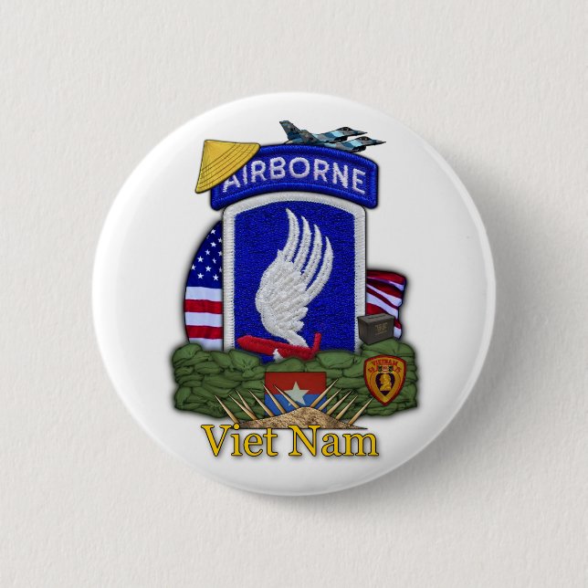 173rd airborne brigade vietnam war Button (Front)