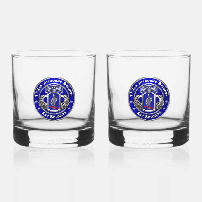 173rd Airborne Brigade  Whiskey Glass (Front)