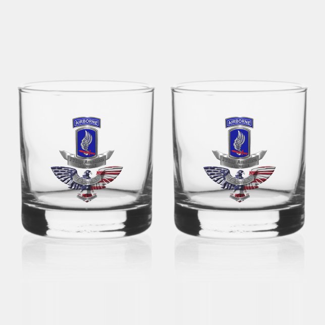173rd Airborne Brigade  Whiskey Glass (Front)