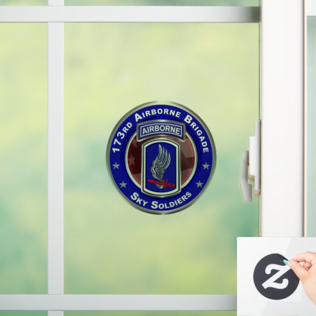 173rd Airborne Brigade  Window Cling (Home)