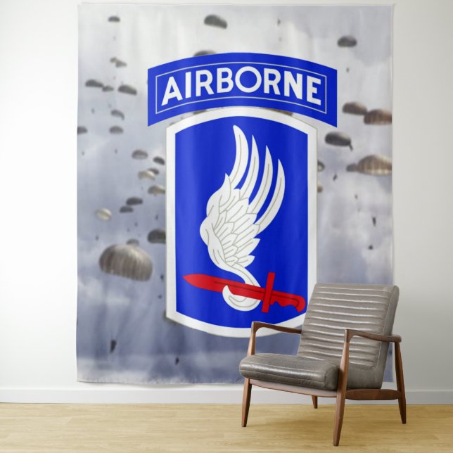 173rd AIRBORNE DIV. (SKY SOLDIERS) PHOTO BKGND Tapestry (In Situ)
