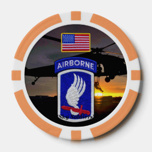 173rd airborne sky soldiers veterans vets poker chips