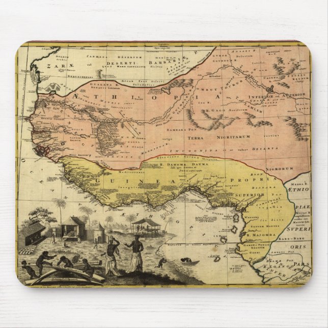 1743 West Africa Map Mouse Mat (Front)