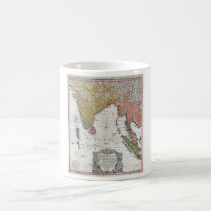 1748 Homann Heirs Map of India and Southeast Asia Coffee Mug