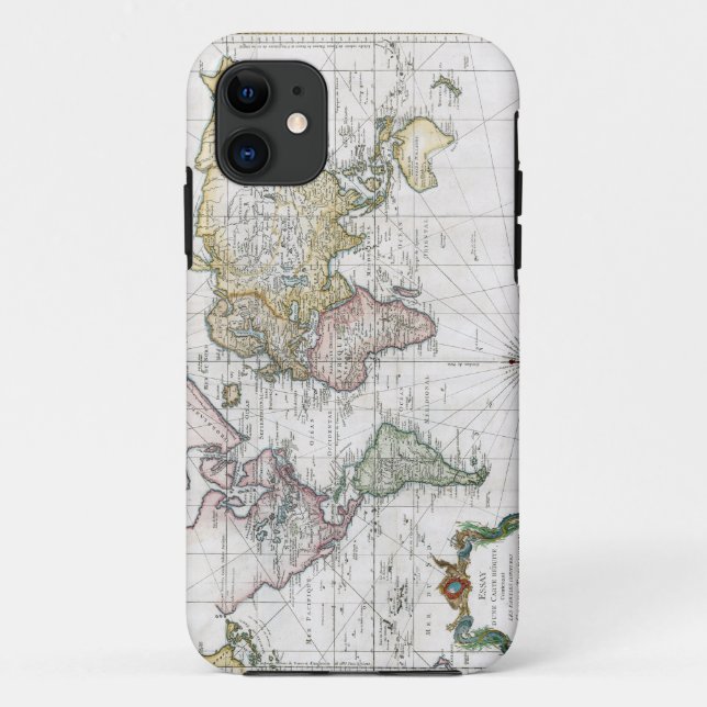 1748 World Map Case-Mate iPhone Case (Back)