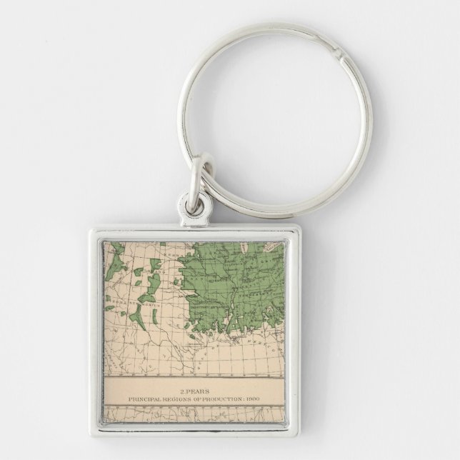 174 Apples, pears, principal regions Key Ring (Front)