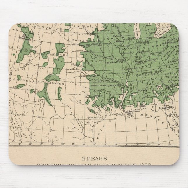 174 Apples, pears, principal regions Mouse Mat (Front)
