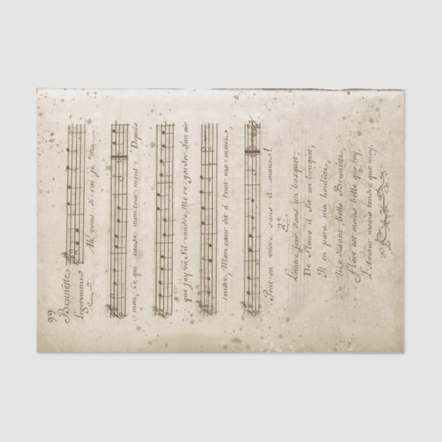 1761 French version of Twinkle Twinkle Little Star Tissue Paper (Front)