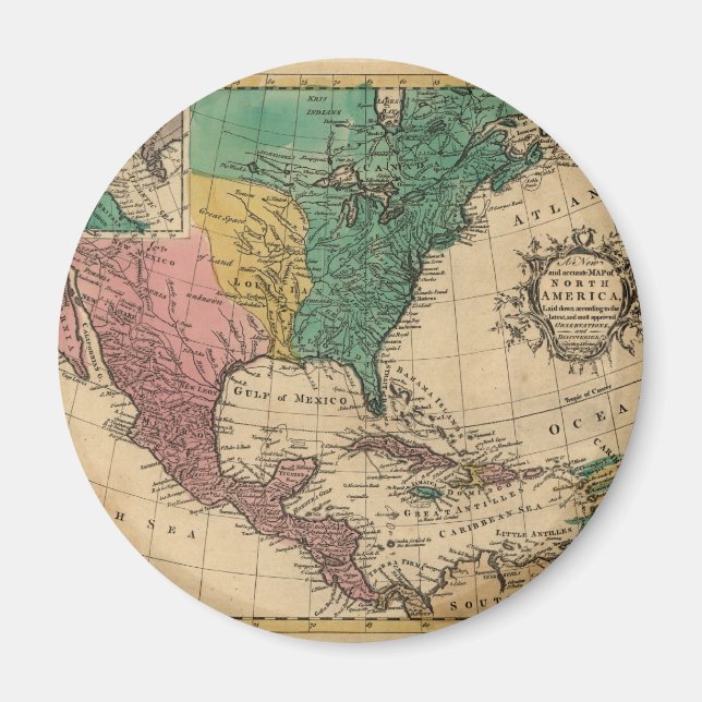 1763 North America Map Magnet (Front)